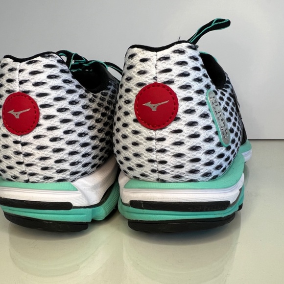 Mizuno Running Shoes Wave Rider 18 - X10 - U4ic Black/Silver/Teal Size 9 Women - Picture 8 of 16